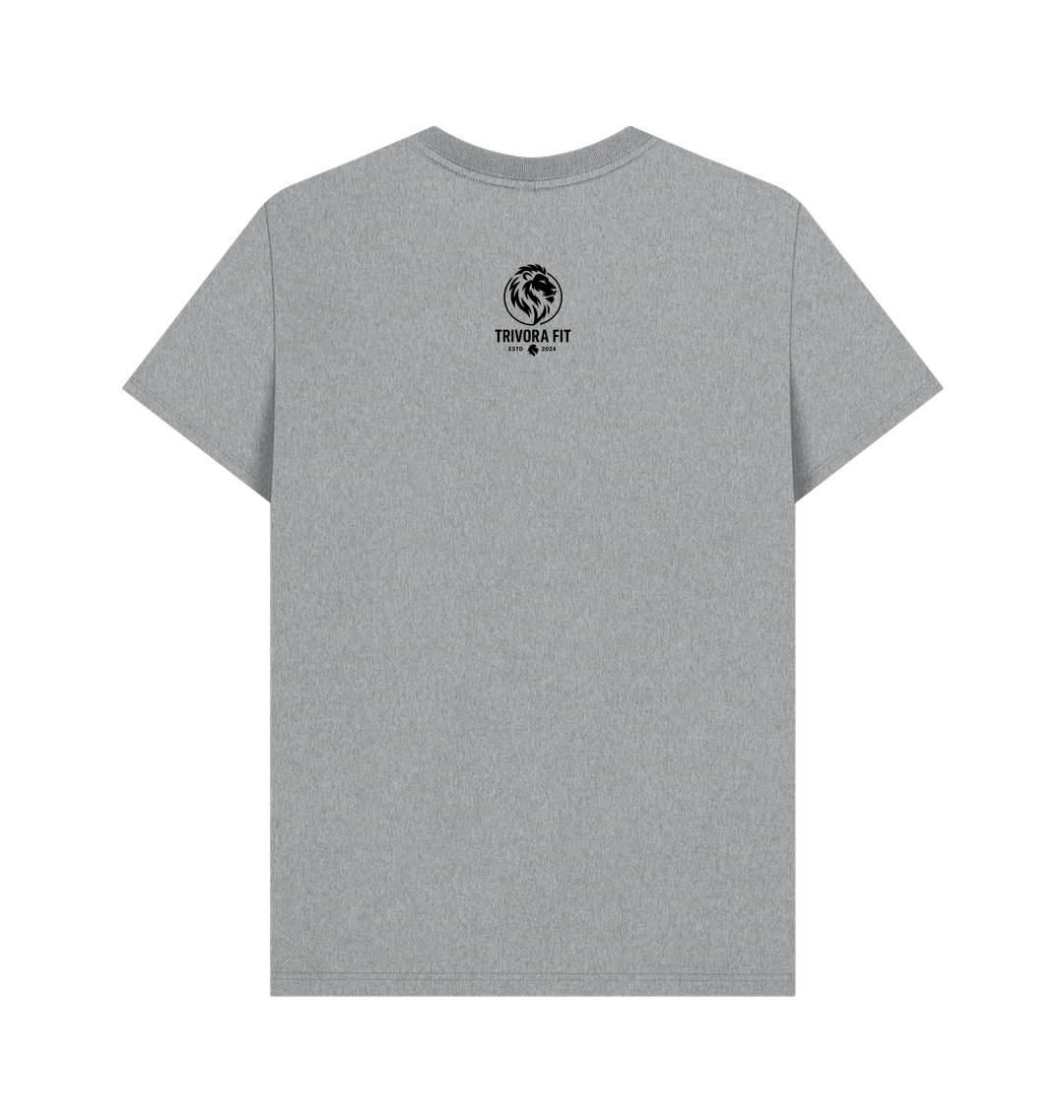 Athletic Grey Printed T-shirt Back